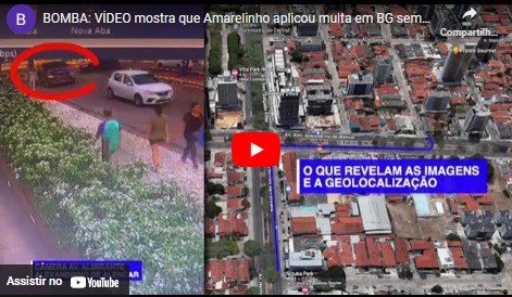 [VIDEO] Veja as imagens que mostram que carro multado não fez irregularidade dita por agente